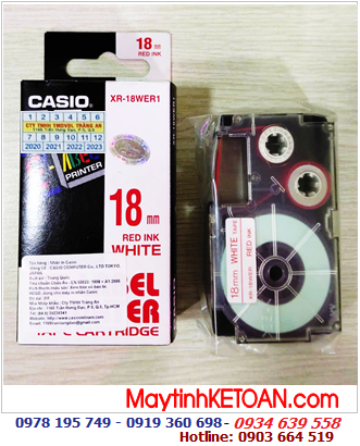 TAPE IN NHÃN CASIO XR-18WER1